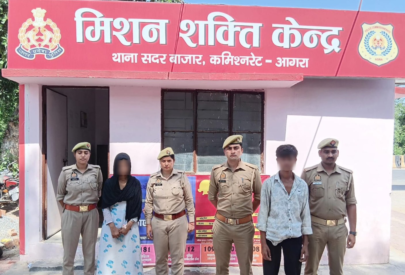 Agra Sadar Police arrested a brother and his wife for allegedly murdering the victim over an illicit relationship. The accused were presented after their arrest in Agra.